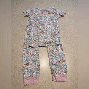 Magnetic me 5T modal two piece pajama set floral bunny print